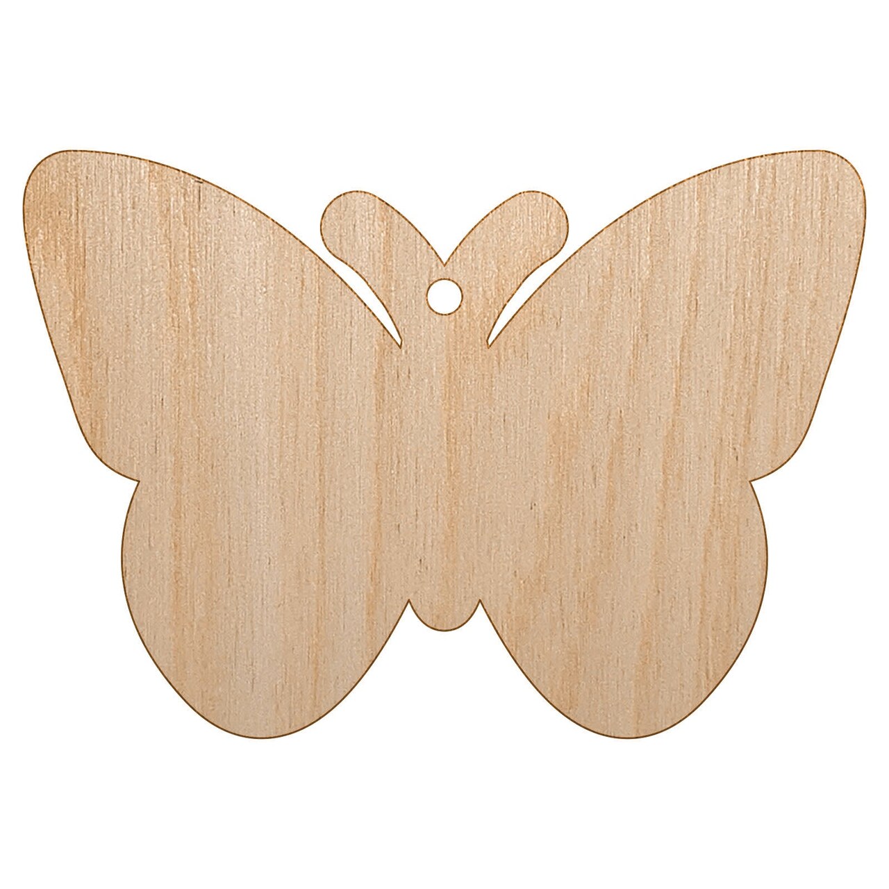 Butterfly Solid Unfinished Craft Wood Holiday Christmas Tree DIY Pre-Drilled Ornament